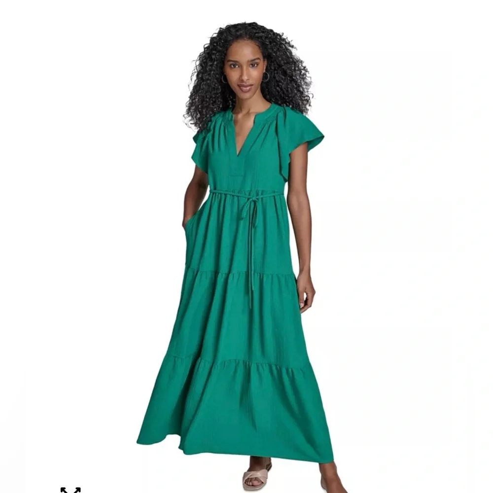 calvin klein green maxi dress Womens Dresses Calvin Klein Emerald Dress Shoulder Maxi Dress Off The  Shoulder Forest Green Dress Evening